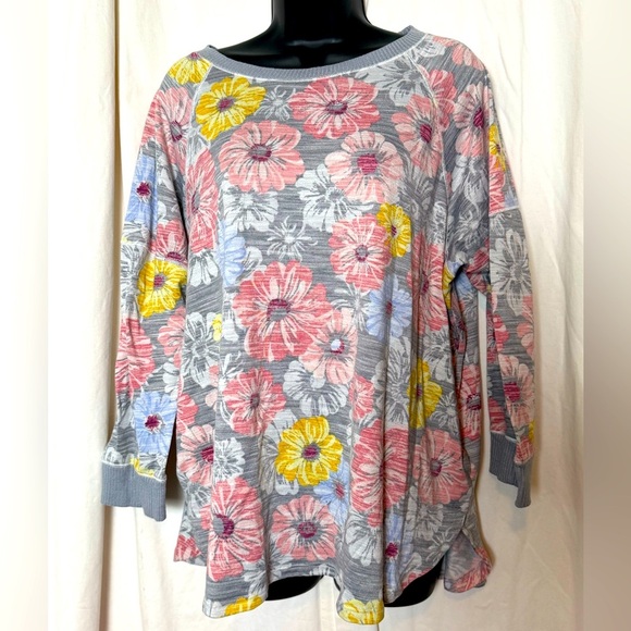 Secret Treasures Other - Secret Treasures Pastel Floral Long Sleeve Textured Sleep Shirt  Womens Sz 2x